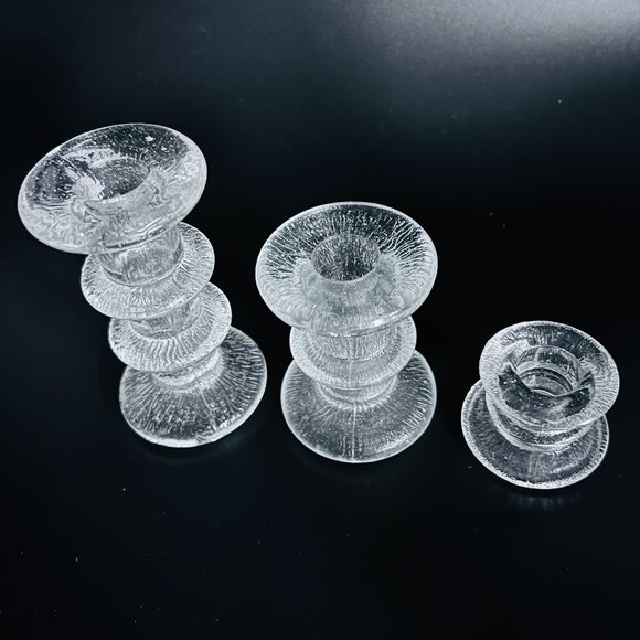 Vintage 3 Iiittala Festivo Candle Holders MCM Mid Century Modern Replacements - Picture 3 of 7